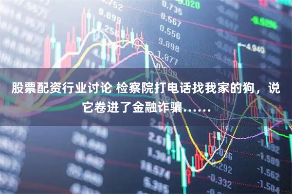 股票配资行业讨论 检察院打电话找我家的狗，说它卷进了金融诈骗……